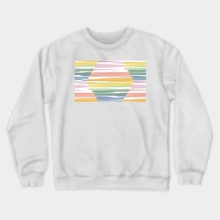 Painted Rainbow Stripes Crewneck Sweatshirt